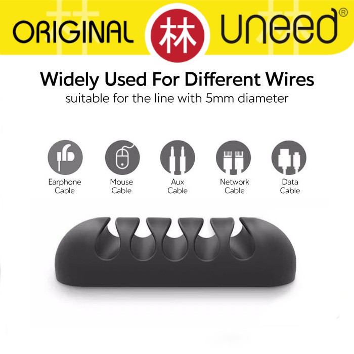 Uneed UCO201 Cable Clip Organizer Kabel Klip 10pcs