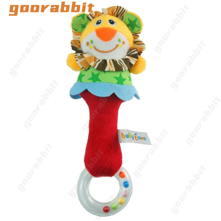 Mainan Rattle Genggam Bentuk Boneka Plush Hewan Dengan Suara Untuk Bayi 3 / 6 / 9 / 12 Bulan