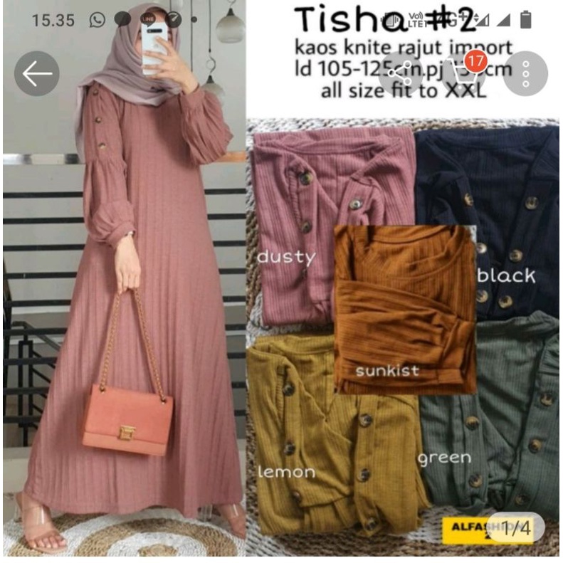 GAMIS KNIT TANGAN BALON/GAMIS KNIT TERBARU 2021/GAMIS KNIT WANITA/GAMIS KNIT IMPORT/GAMIS  KNIT ORI