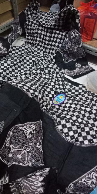 Gamis Batik Motif Ular Naga Hitam Coklat Big Size Jumbo Size Ld 110 Cm Longdress Batik Modern