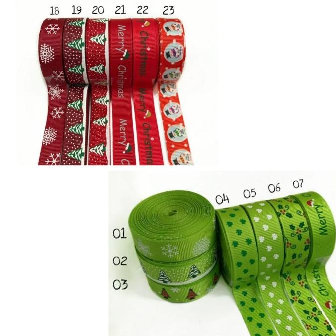 

PITA KADO MOTIF NATAL HAMPERS | PITA GROSRAIN DOUBLE SATIN 1.6 CM