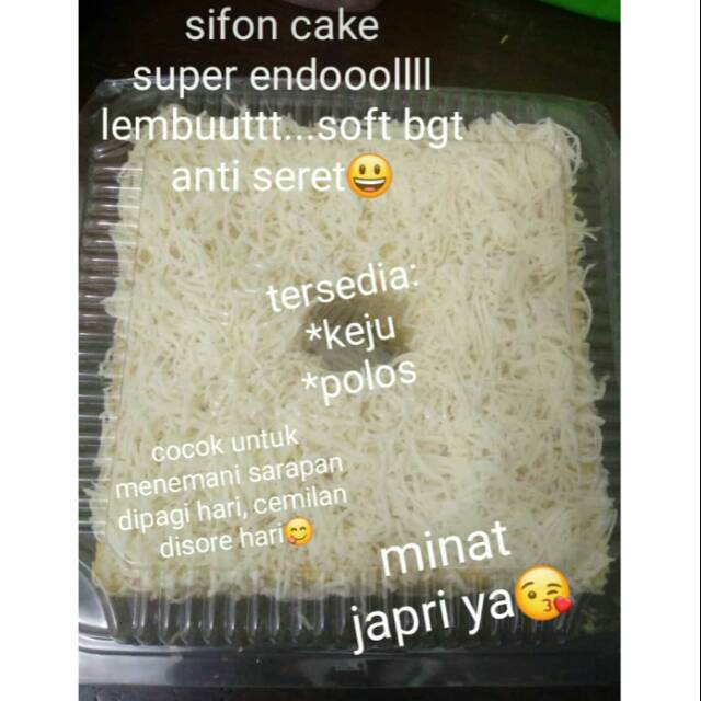

Ciffon Cake Keju MENUL MENUL super lembut 1 loyang besar