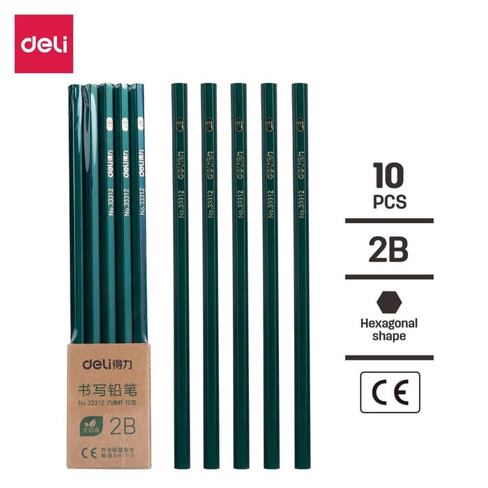 

Terlaris Deli 33312 green wooden pencil Elegan