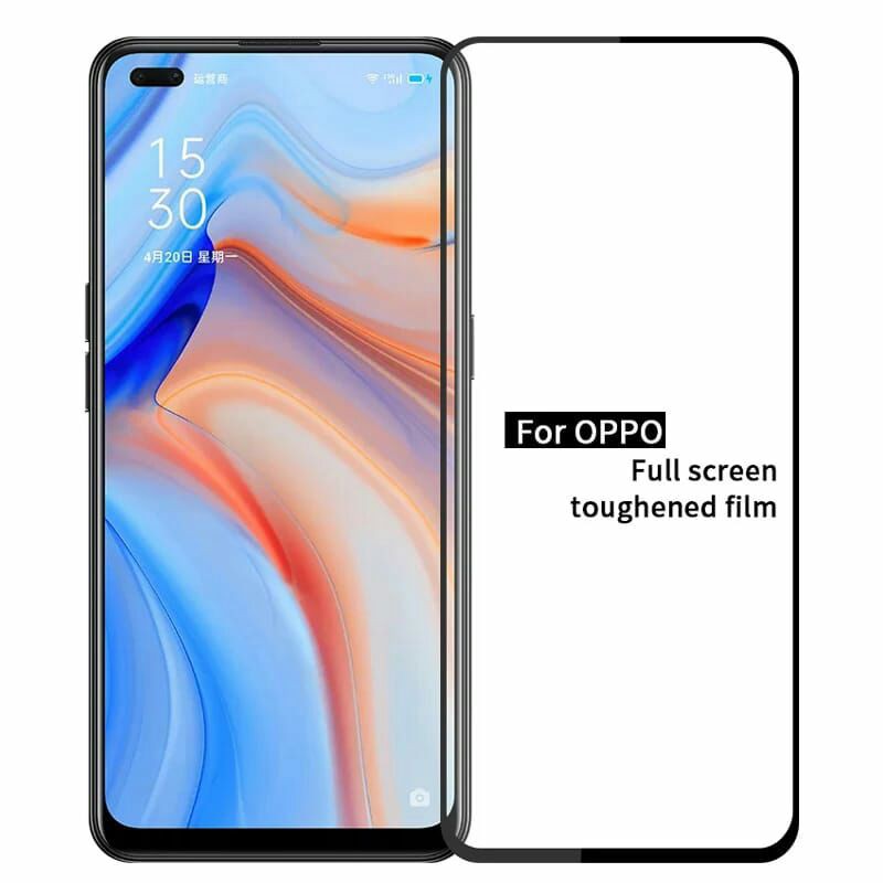 ANTIGORES KACA 9H OPPO RENO4 4G FULL LAYAR BEST QUALITY TEMPERED GLASS