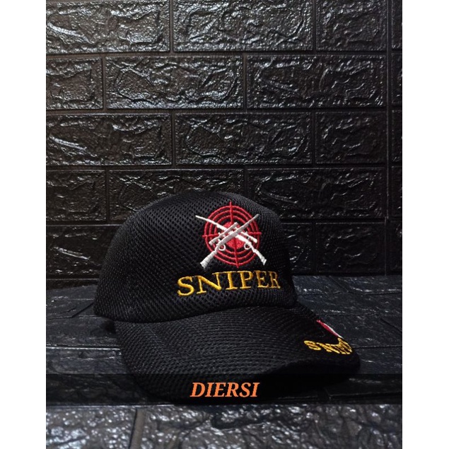 TOPI DOUBLE MESH BORDIR SNIPER/TOPI SNIPER BORDIR TERBARU 2021