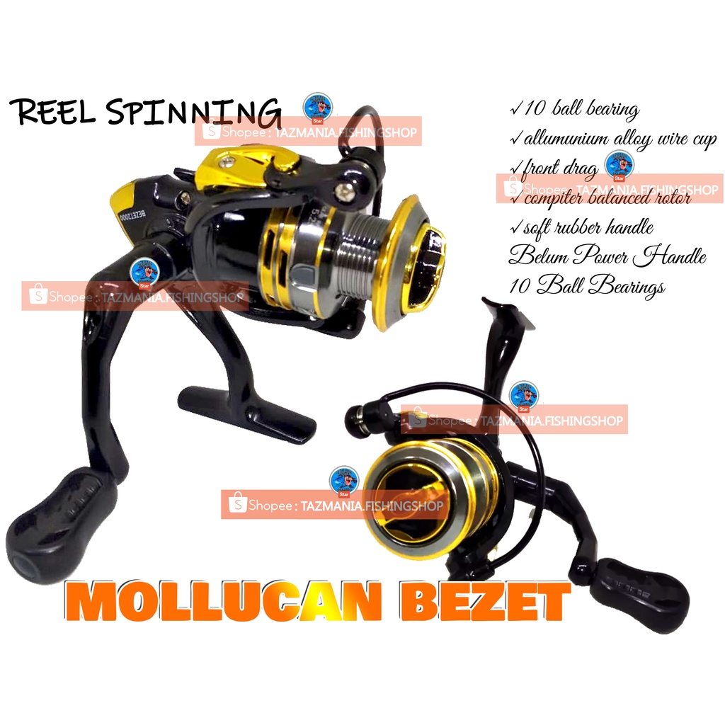 Reel pancing mollucan bezet 1000 2000 3000 4000 6000 10 ball bearing