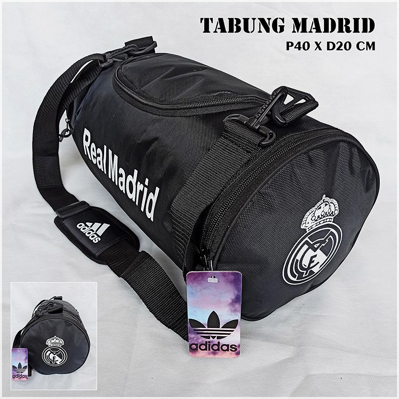 TAS TABUNG KLUB BOLA Selempang Futsal / Tas Gym / Tas SEPATU Olahraga BARCA MADRID LIVERPOOL JUVE