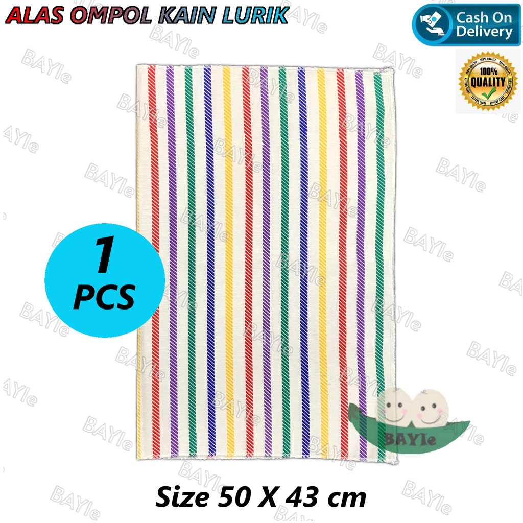 BAYIe - 1 Pcs Alas Ompol Lurik Bayi Baru Lahir New Born Size 50 x 43 cm /Perlengkapan Bayi/selimut bayi