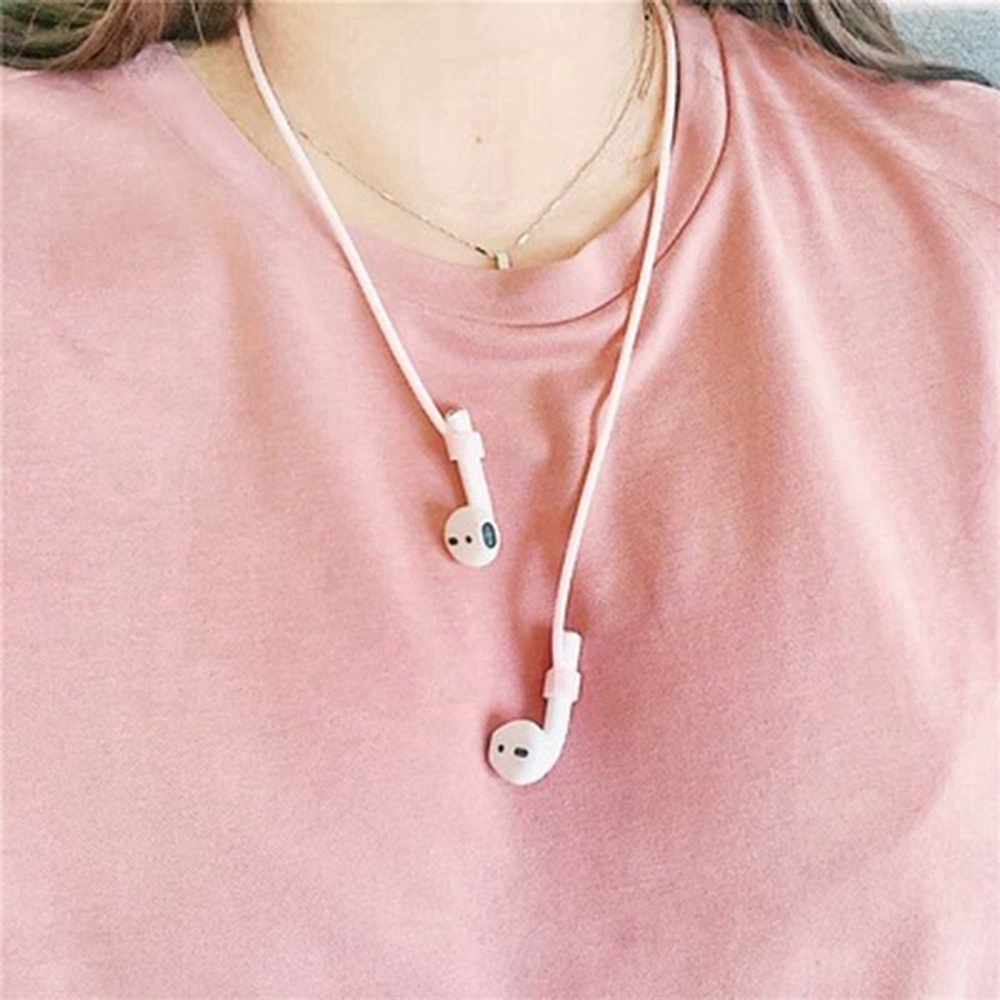 1pc Tali Lanyard Silikon Magnetik anti Hilang Untuk Airpods