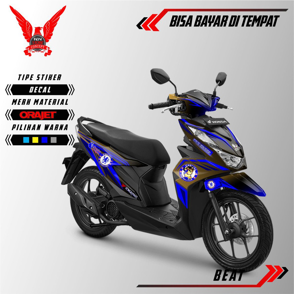 Jual Decal Honda Beat 2020 Stiker Full Body Aksesoris Motor Beat Chelsea Termurah Indonesia Shopee Indonesia