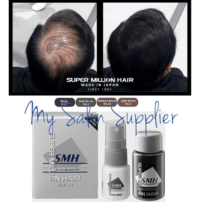 SMH Super Million Hair Mini Set / Bedak Make Up Rambut + Hair Mist