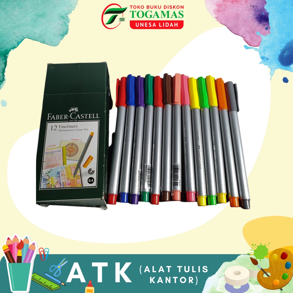 

FINELINER CLIP 0.4 WARNA FABER CASTEL / READY STOCK
