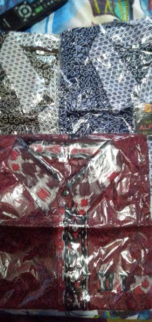 Kemeja Batik Pria Lengan Pendek Size M L Xl Xxl Bswart Batik Hrb026 Kenongo Hem Panjang Padi Kenongo