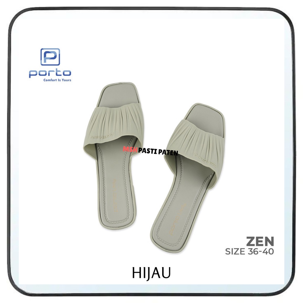 Sepatu wanita wedges hells terbaru merk porto zen ori size 36-40 Slip on wanita Sepatu jelly Sandal cantik