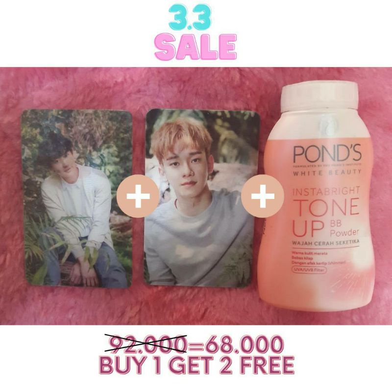 [BUY 1 GET 2 FREE] PHOTOCARD (PC) EXO x NATURE REPUBLIC CHANYEOL+CHEN