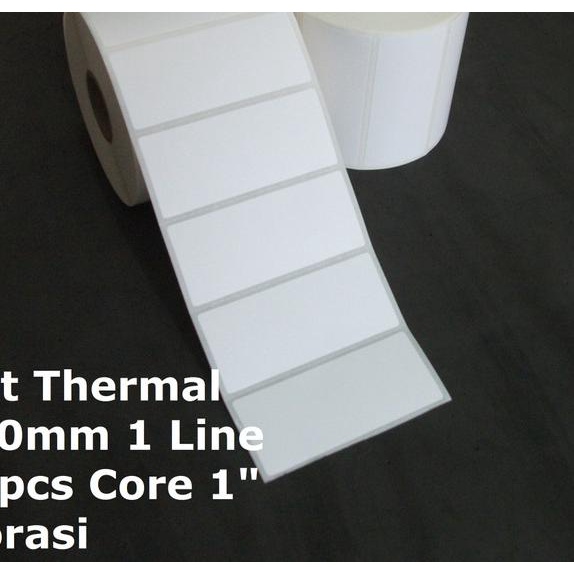 

☜ THERMAL 70X30mm CORE 1" 1 LINE 1000 PCS gap3mm perforasi label stiker ✬