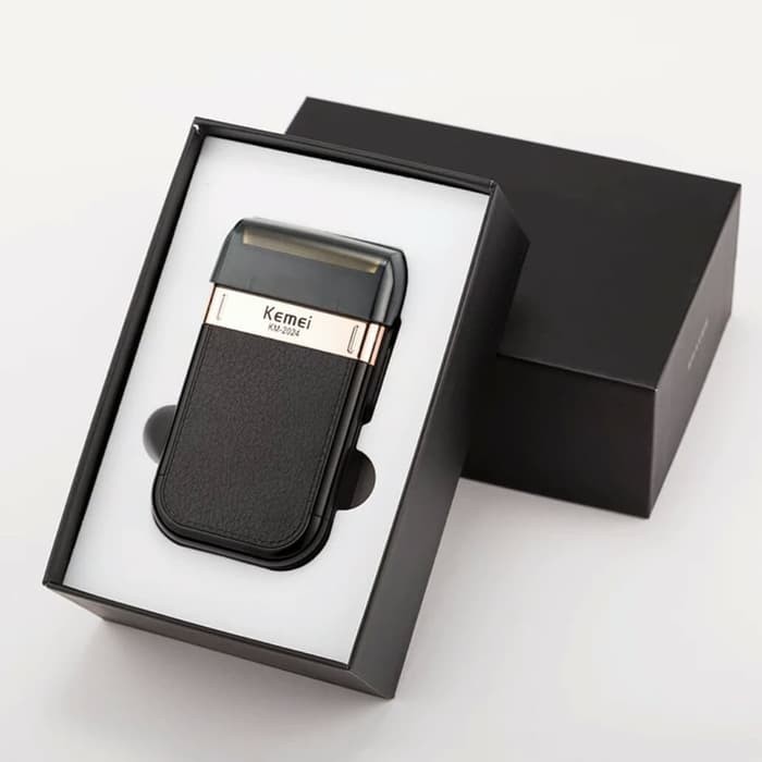 Kemei KM 2024 Alat Cukur Jenggot Kumis Botak Rata Kulit USB Shaver Mesin Cukuran Elektrik KM-2024
