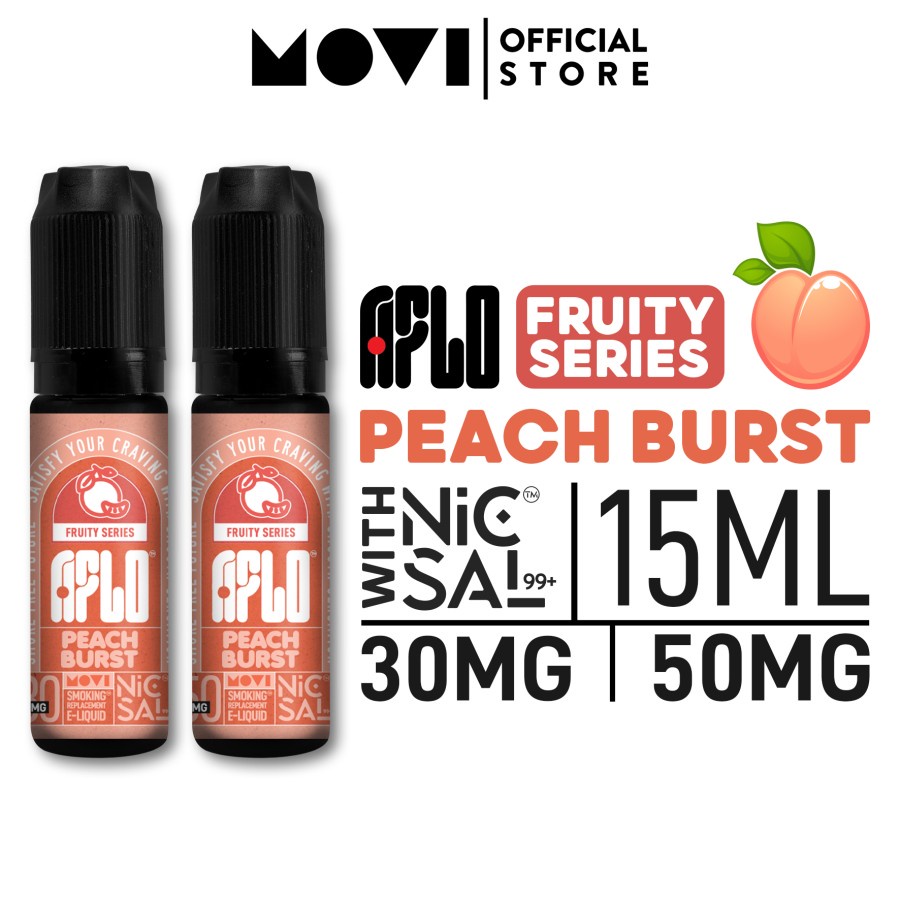 AFLO PEACH BURST 15ML LIQUID AFLO SALTNIC LIQUID SALT AFLO AUTHENTIC