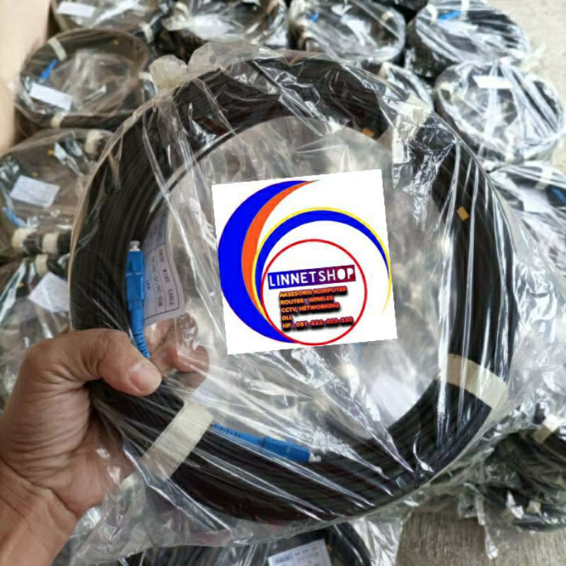 DropCore 300 Meter 1 Core / FTTH Fiber Optic / Kabel FO / Precon 300 M Siap Pakai