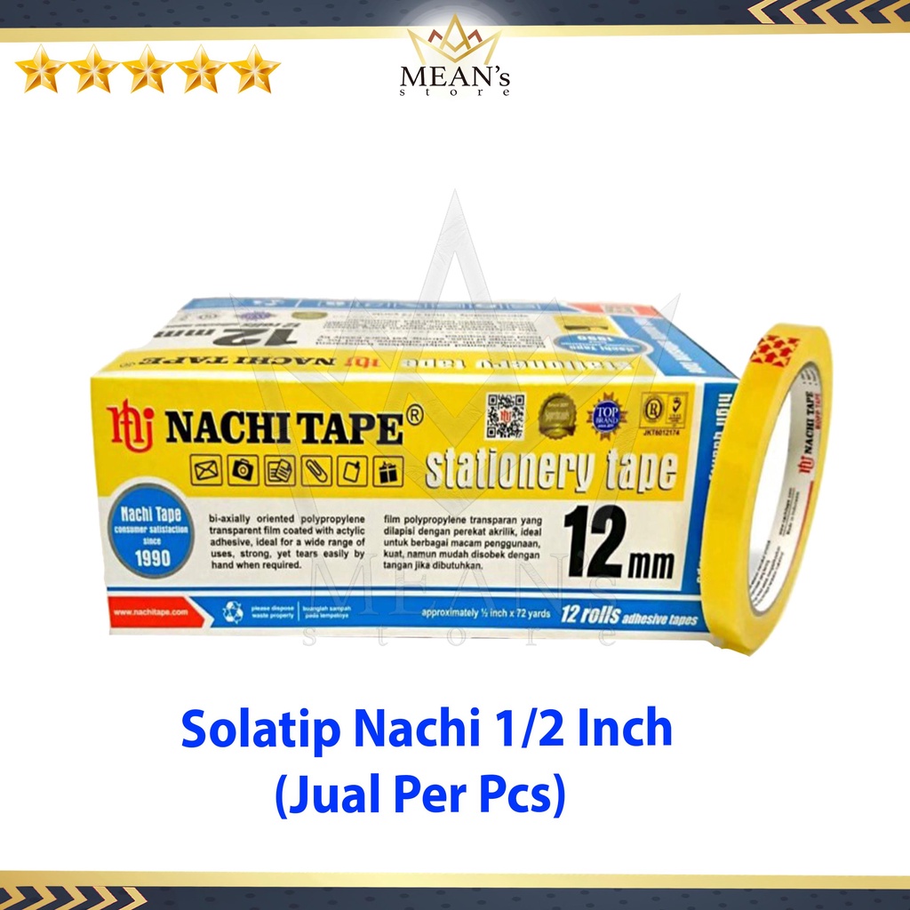 

Solatip Nachi Bening 12mm / Isolasi Nachi 1/2 Inch / Solasi Satuan