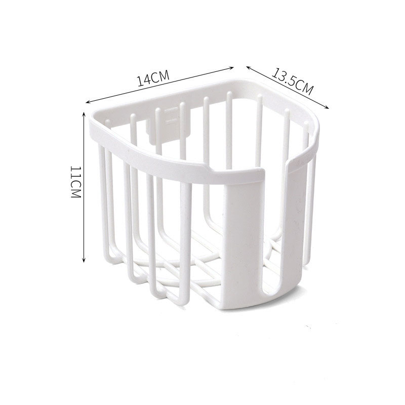 Punch Free Toilet Paper Basket / Paper Holders  Storage Shelf / Bathroom  Wall Mounted Paper Organizer Rack / WC Basket Tissue Holder