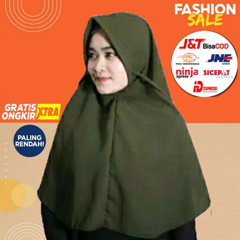 Promo Hijab Bergo Maryam Pad || Kerudung Instan Jilbab Diamond || Premium High Quality-3