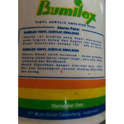 ⇓ CAT TEMBOK BUMILEX 1 KG WARNA PUTIH CAT PLAFON TEMBOK ㅕ