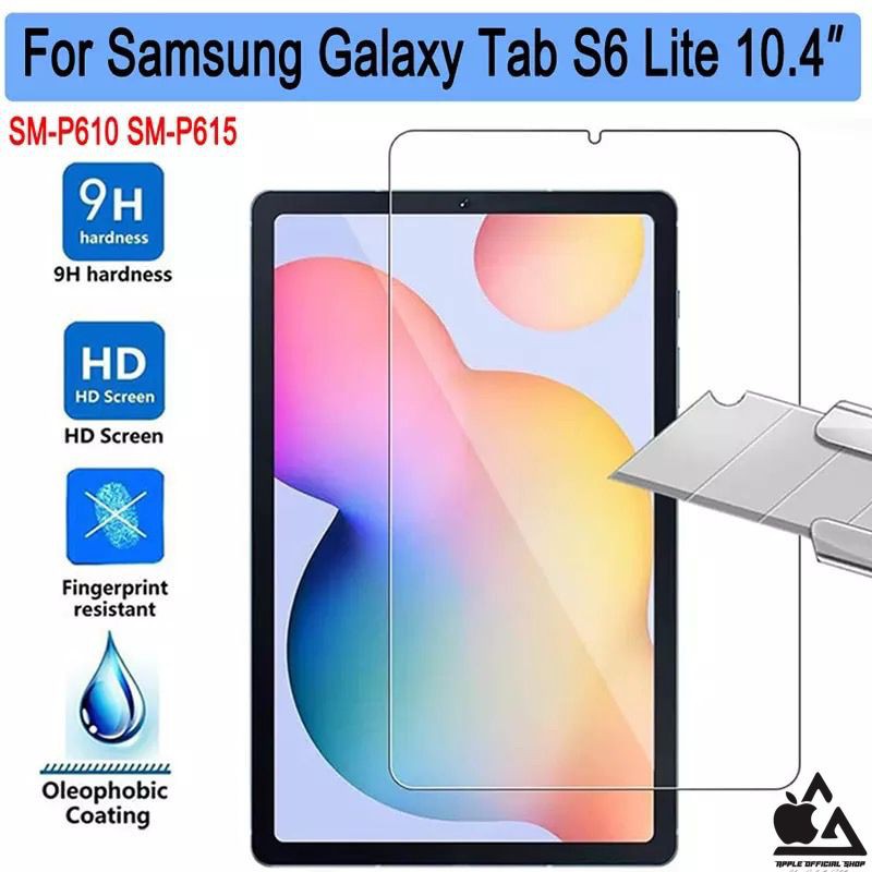 Tempered Glass Samsung Tab S6 Lite / P615 / P610 Tempred Screen Guard Protector Anti Gores Kaca Film Nano