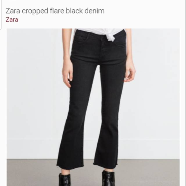 zara jeans cropped flare