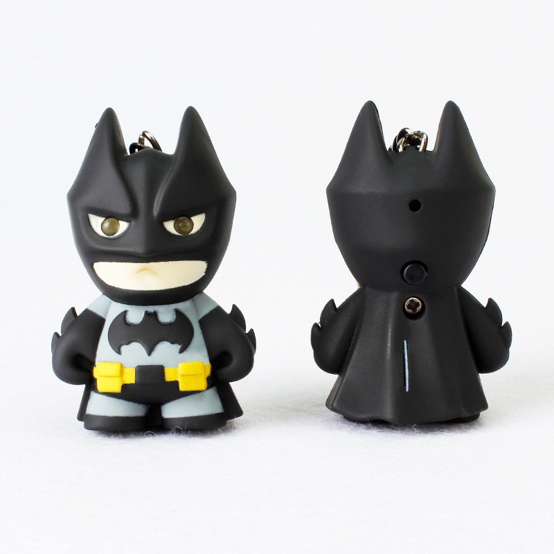 Gantungan Kunci Bentuk Boneka Batman Dengan Lampu Dan Suara