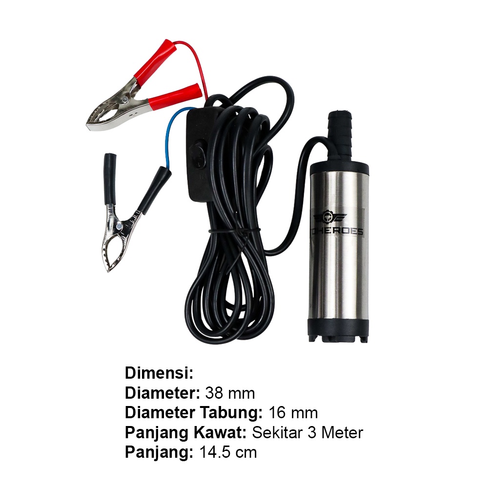 COD - Pompa Air Minyak Oli Submersible Water Diesel Pump 12 V - YB-028