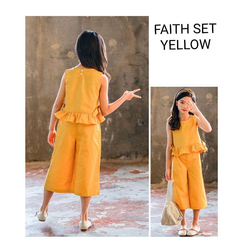 FAITH SET / BAJU SETELAN ANAK IMPORT KOREA / KULOT ANAK