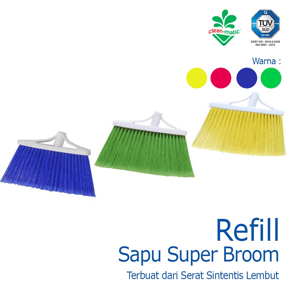 Refill Sapu Super Broom Sapu Lantai Sapu Ijuk Broom Cleanmatic 214501