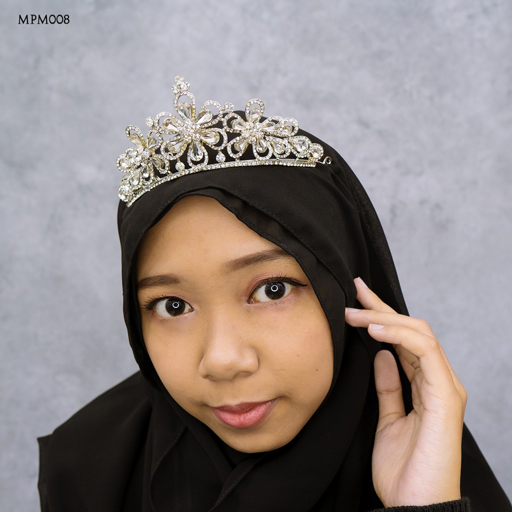 [READY STOCK] CROWN PENGANTIN SANGGUL HIJAB PESTA PERNIKAHAN MOTIF MPM008