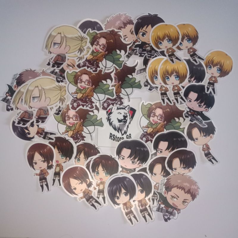 

[BAYAR DITEMPAT] Stiker Anime keren ATTACK ON TITAN Laminasi Doff