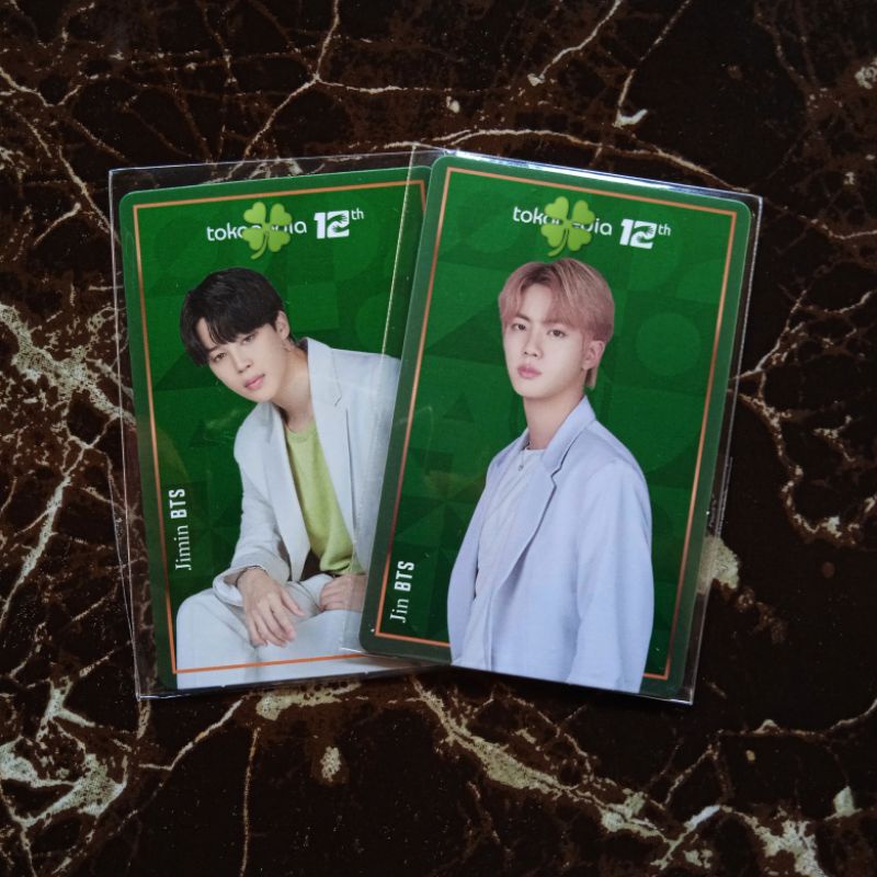 (CLEARANCE SALE) PHOTOCARD BTS TOKO HIJAU OFFICIAL NON HOLO JIN JIMIN