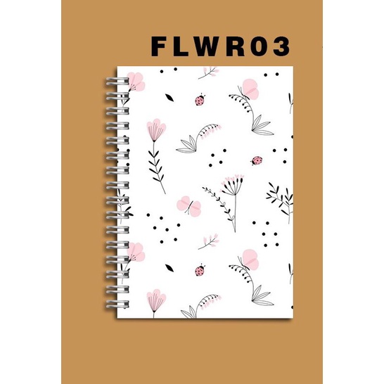

notebook motif flower white