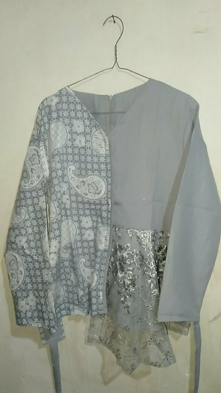 Tey-17 Batik Wanita Asj Sa Hrb026 Kenongo Kemeja Tosca Pendek