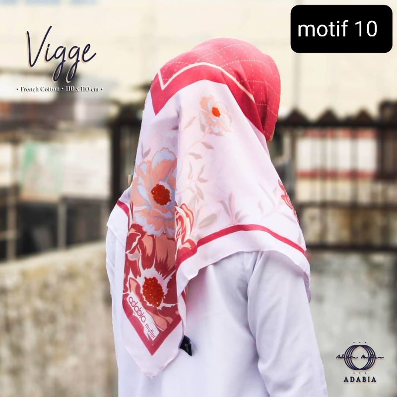 Hijab segiempat  Vigge motif by Adabia mufler