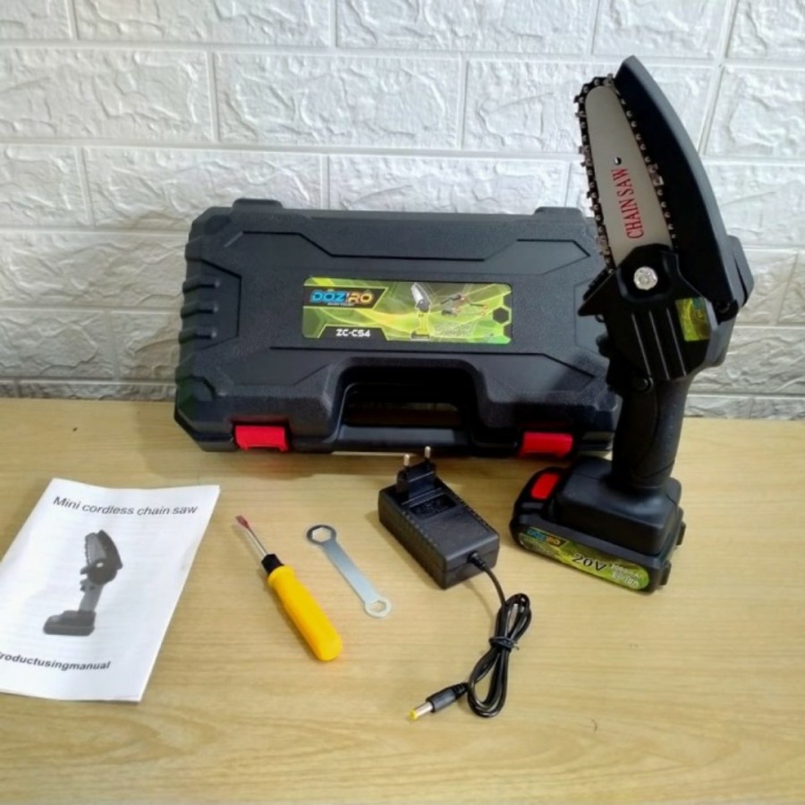 Cordless Chainsaw Gergaji Rantai Gergaji Elektrik Mini Portable/Gergaji Chainsaw Baterai