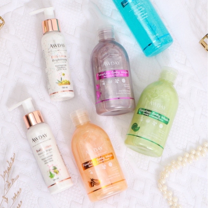 Awday bodywash flawless wangi bpom halal PROMO FREE SPON