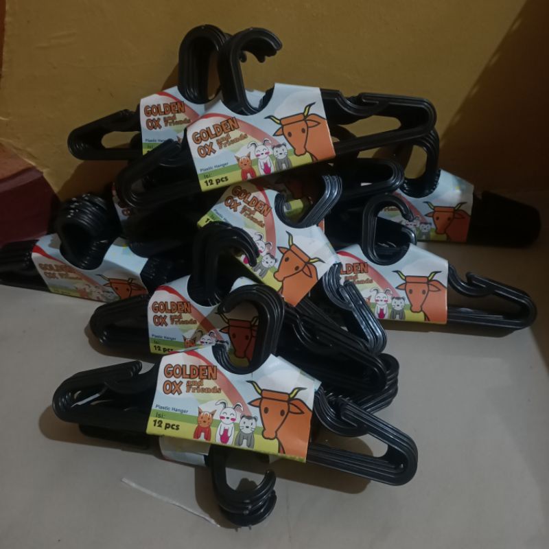 hanger anak mini hitam golden ox