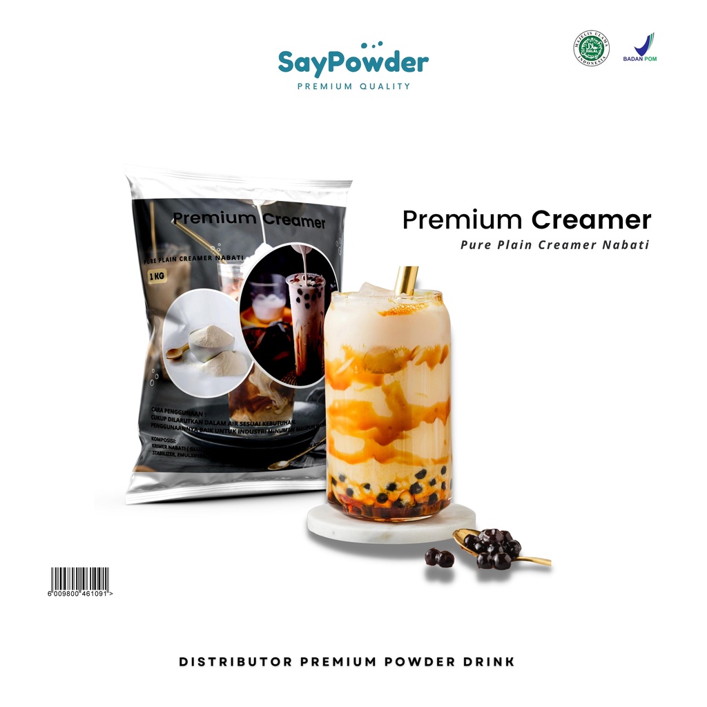 KRIMER/CREAMER PREMIUM BUBUK 1000gr POWDER NON DAIRY CREAMER PURE PLAIN KRIMER/CREAMER PREMIUM BUBUK 1000 gr  / POWDER CREAMER PREMIUM 1000 gr / BUBUK KRIMER 1000 gr /creamer / kremer / nondairycreamer / bubuk creamer / topping minuman kekinian