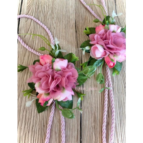 Ikat gorden. Dusty pink. tali gorden bunga