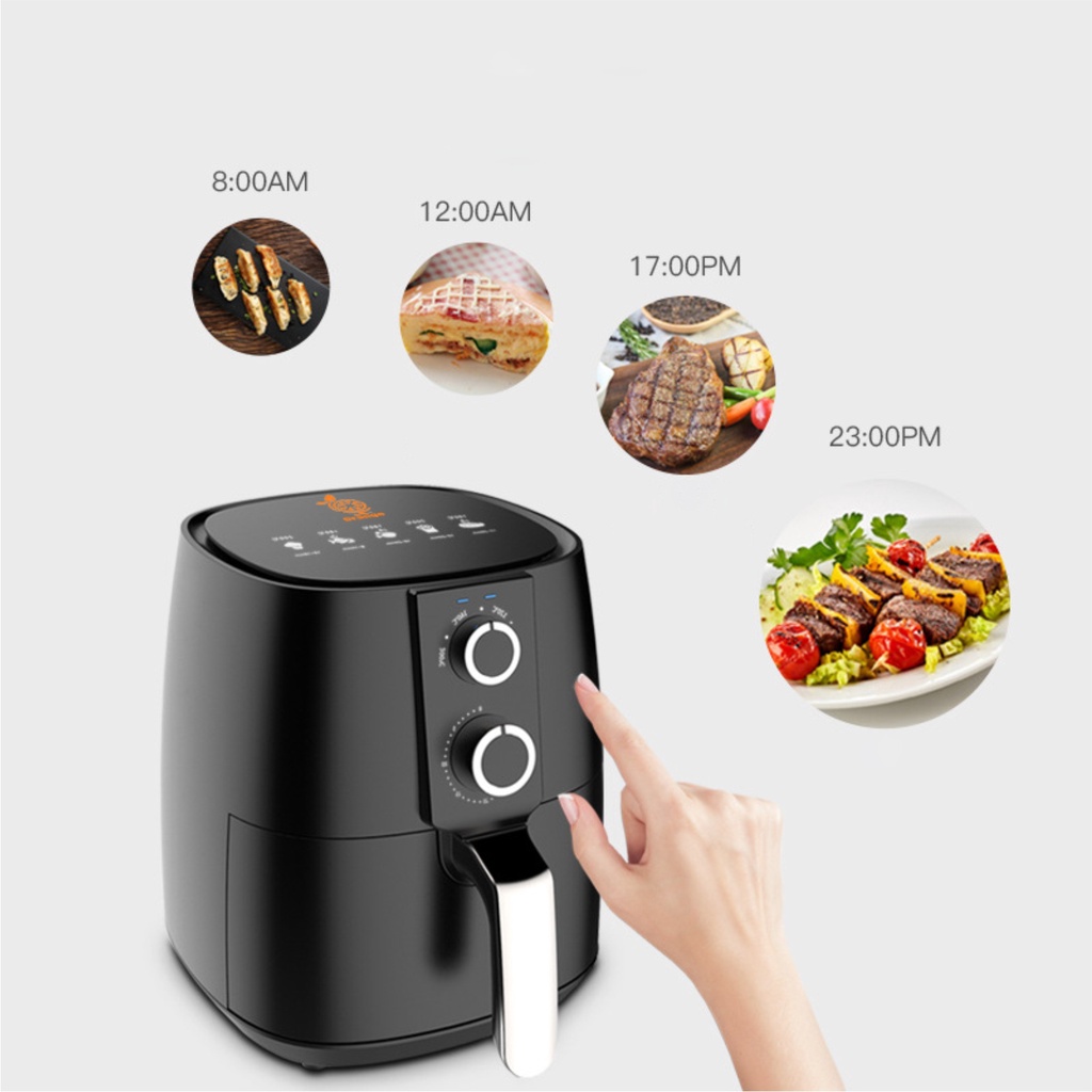 Mesin Penggorengan Tanpa Minyak Anti Lengket Kompor Panggangan Elektrik Air Fryer - KQZG