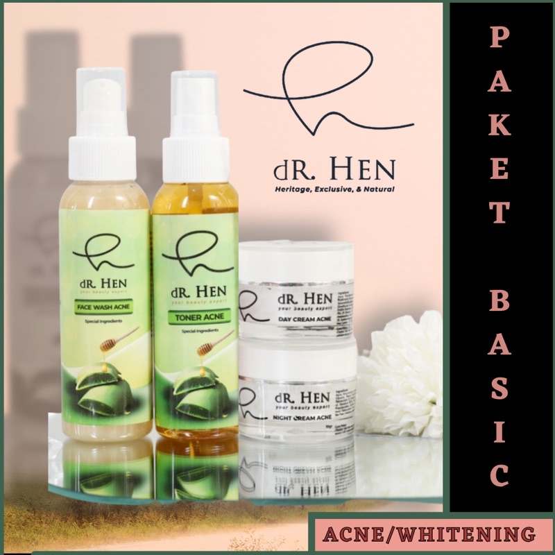 Paket Basic Acne dr hen by athena dr Hen Skincare aman / Perawatan Wajah drhen skin care bpom Dr.hen