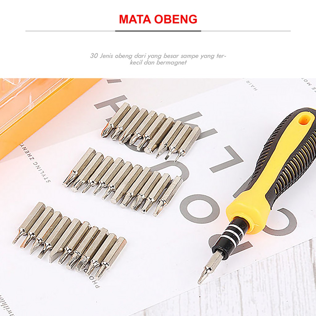 Obeng Set Servis Maintenance Eletronik 32in1 Multifungsi Serbaguna Peralatan Perkakas Tool Set Import - GJ-29 - 88Blanketstore