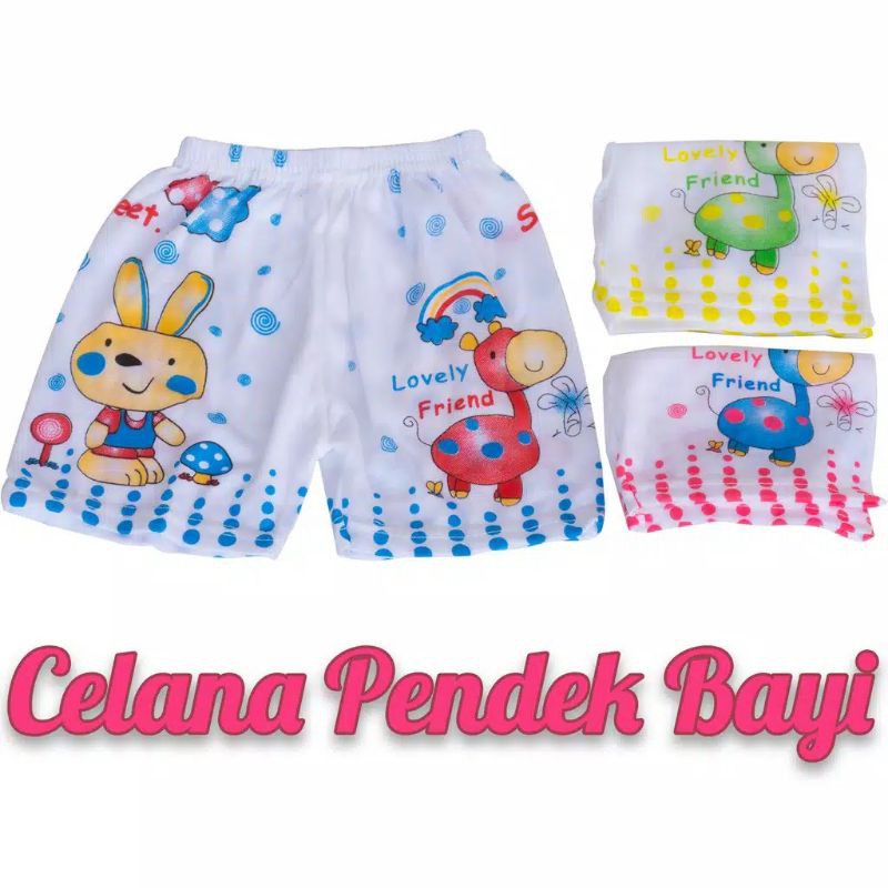 3Pcs CELANA bayi PENDEK laki laki perempuan