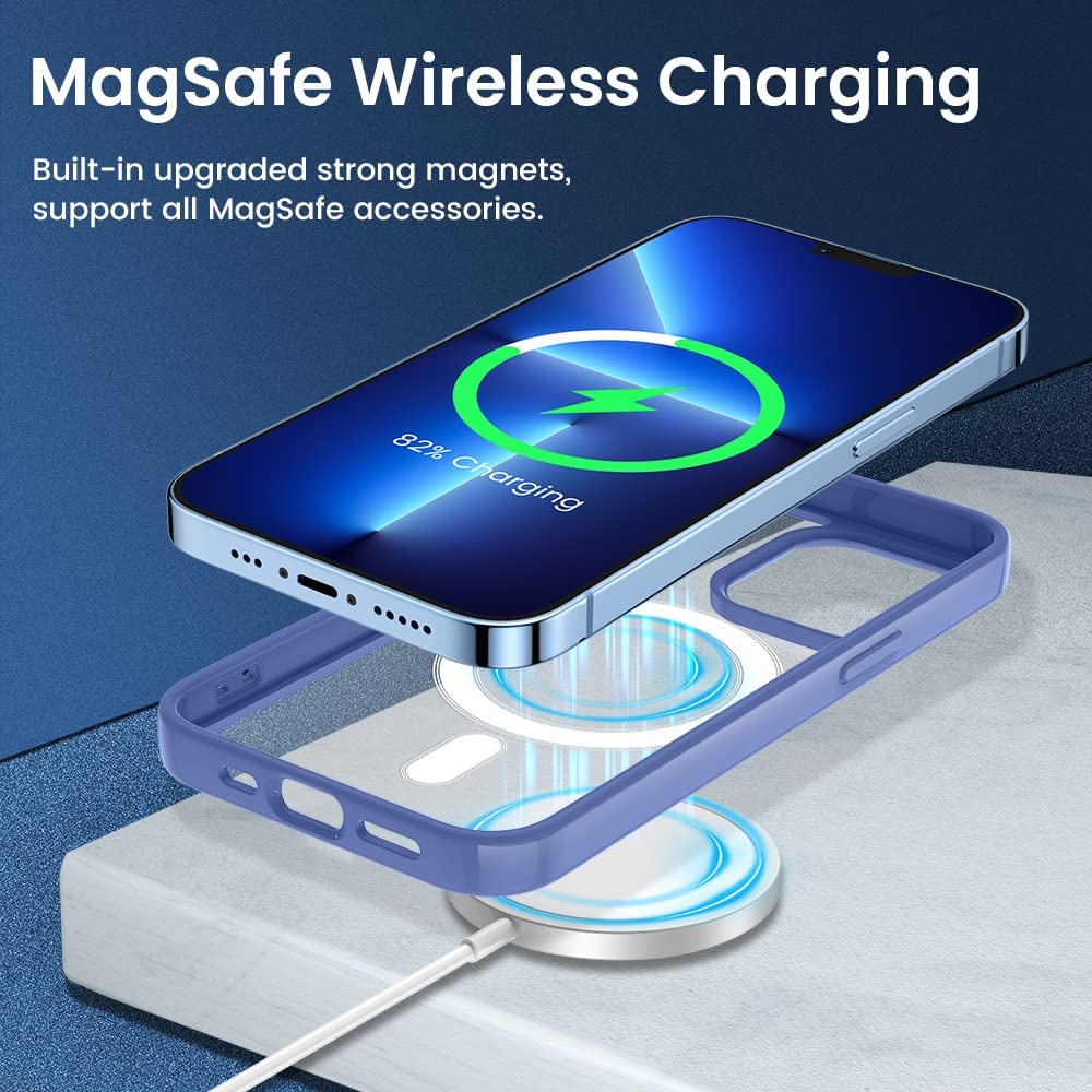 IPHONE Casing Ponsel Bening Kristal Magsafe Non-Kuning Kompatibel Dengan Iphone14 13 12 11 Pro Max Charger Nirkabel Dirancang Slim Lembut TPU Bumper Pelindung Silikon Dengan Magnet Bawaan