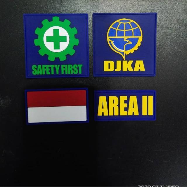 Patch label velcro custom desain 100pcs